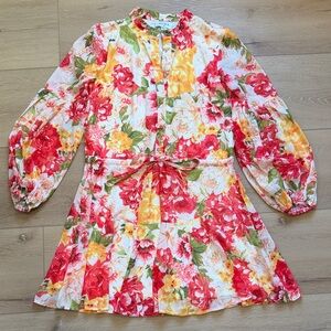 NWT Red Dress /Aura Floral Dress